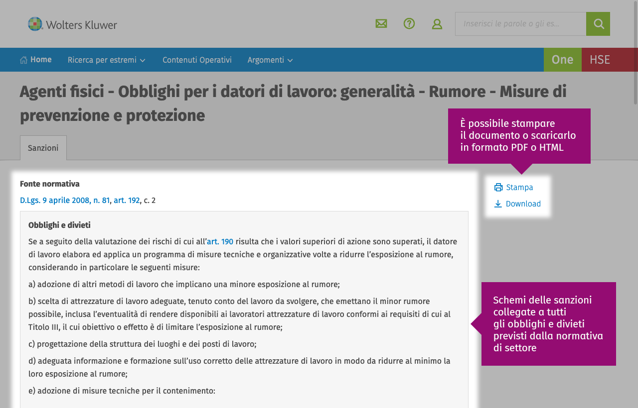 Contenuti operativi: Sanzioni